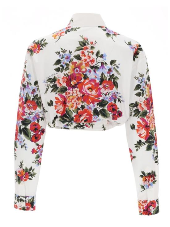 26SS 돌체앤가바나 플라워 부케 프린트 코튼 셔츠 F5T76T HS5UUHA5ZO White - DOLCE & GABBANA