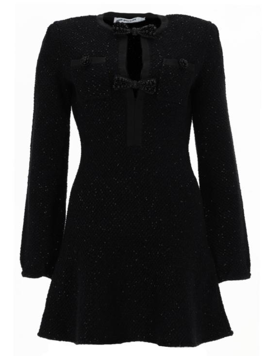 26SS 셀프 포트레이트 숏 원피스 RS26 210S B BLACK Black