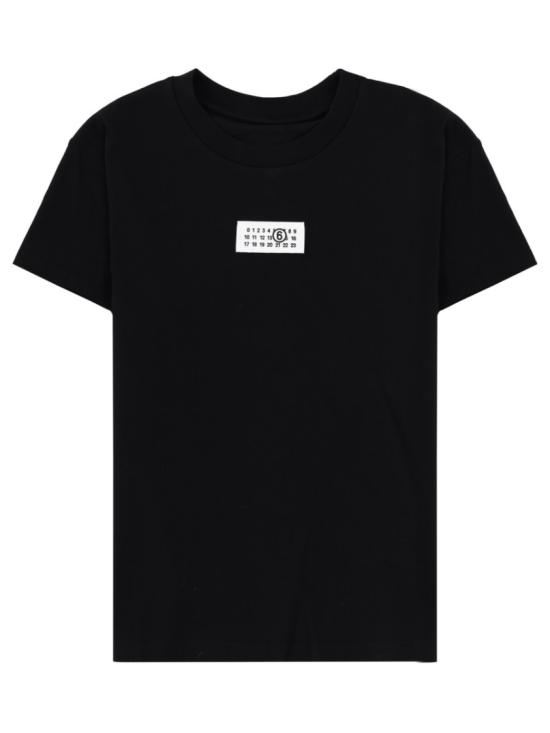 26SS MM6 메종마르지엘라 뉴메릭 코튼 저지 티셔츠 S52GC0327 M20170900 Black