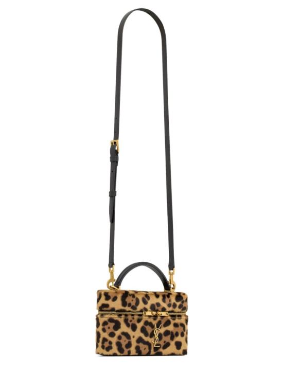  생로랑 가비 포니 헤어 레더 베니티 백 798098 AAE6T2490 Brown - SAINT LAURENT