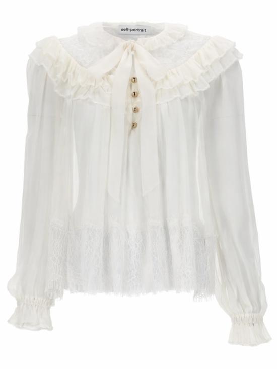26SS 셀프 포트레이트 블라우스 RS26 192T W WHITE White