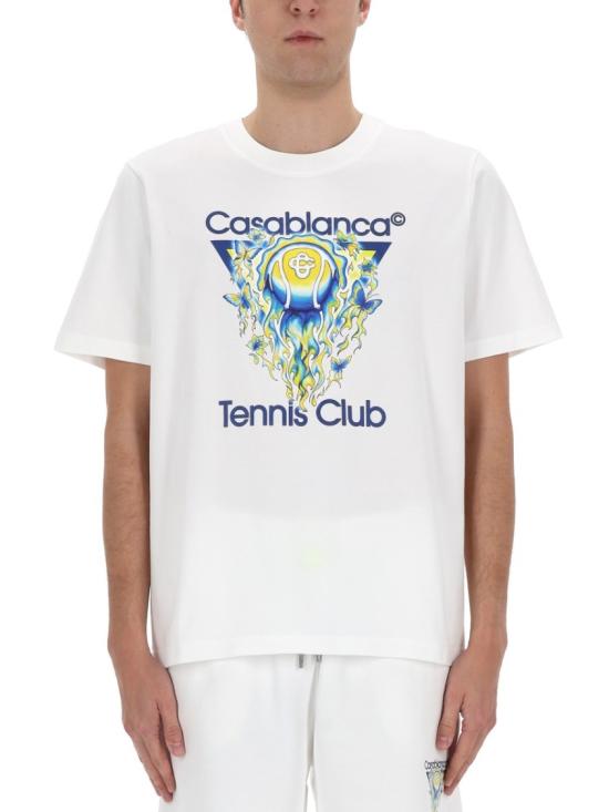 26SS 카사블랑카 반팔 티셔츠 M SP26 JTS 001 01TENNISCLUBICON White - CASABLANCA