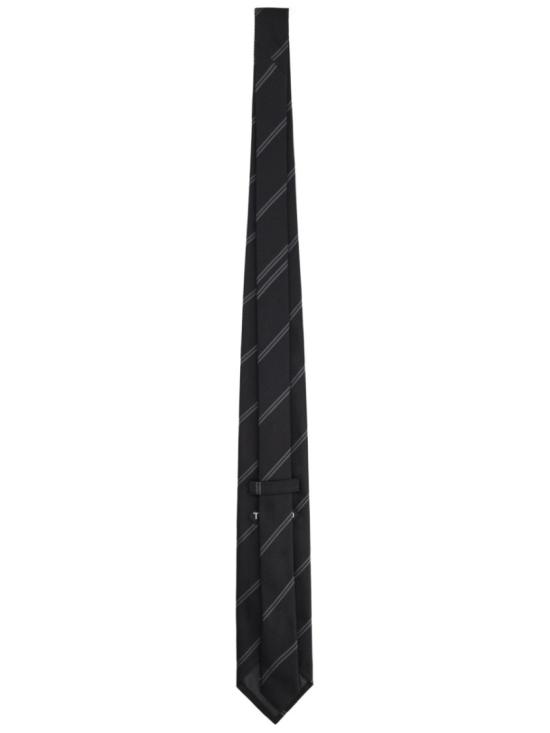 26SS 톰포드 스트라이프 실크 타이 STE001 S0234TAW Black - TOMFORD