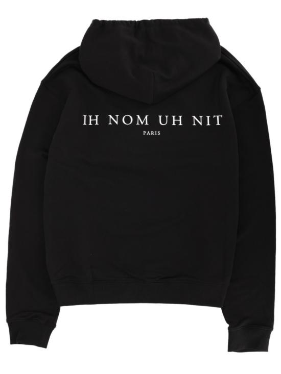 25FW 이놈어닛 후드 티셔츠 NUW25282 009 Black - IH NOM UH NIT