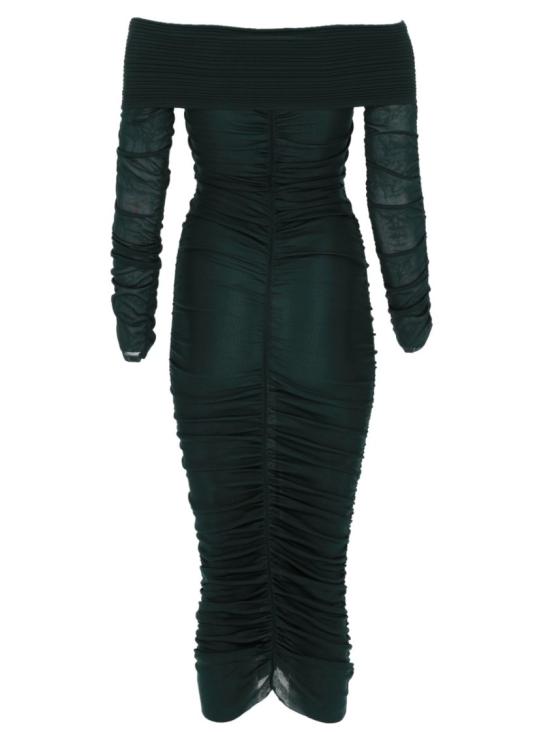 26SS 셀프 포트레이트 미디 원피스 RS26 011MA G GREEN Black - SELF PORTRAIT