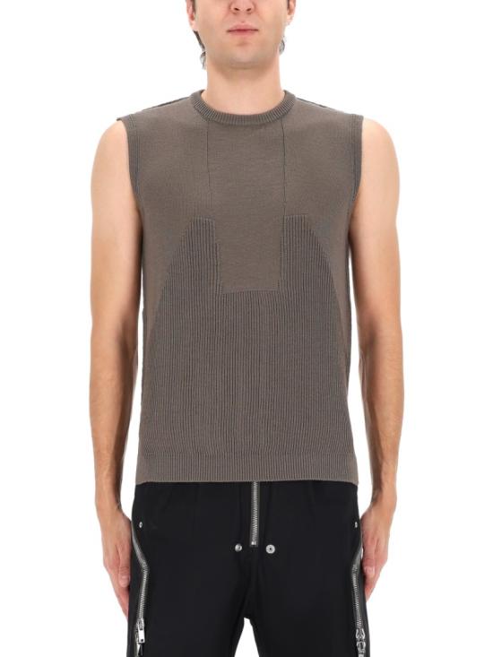 26SS 릭 오웬스 니트 베스트 RU01F2617 KWVH34 Grey - RICK OWENS