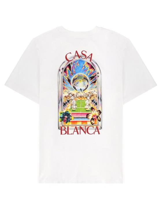 26SS 카사블랑카 반팔 티셔츠 M SS26 JTS 001 15ORCHIDCOURT White - CASABLANCA