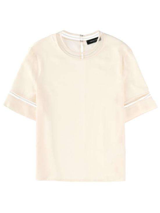 26SS 파비아나 필리피 크레이프 드 신 블라우스 탑 TPD266F289 L7750145 Neutrals