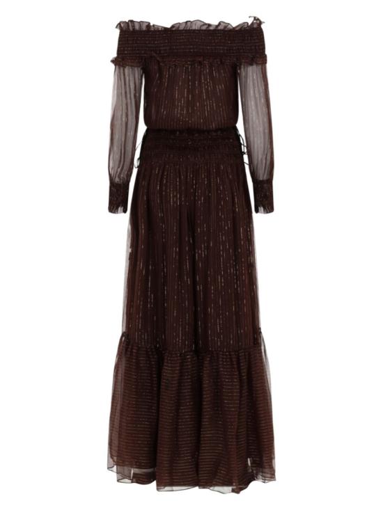 26SS 셀프 포트레이트 롱 원피스 RS26 156XA BR BROWN Black - SELF PORTRAIT