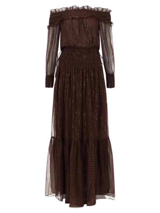 26SS 셀프 포트레이트 롱 원피스 RS26 156XA BR BROWN Black