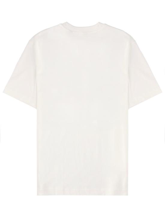  버버리 체크 나이트 스탬프 코튼 티셔츠 8123437 B7078 White - BURBERRY