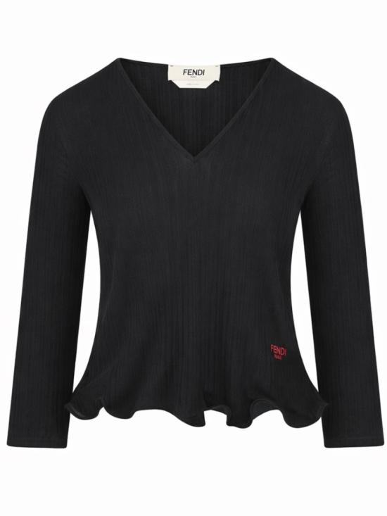  펜디 긴팔 티셔츠 FS9741 AVFEF0GME Black
