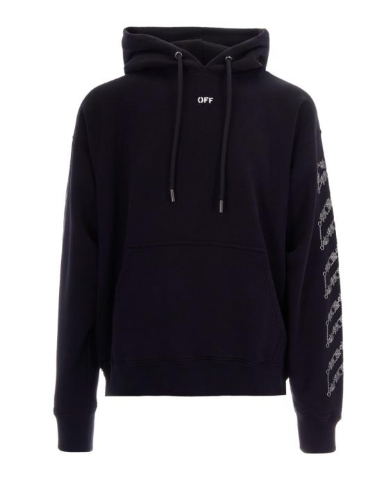 26SS 오프화이트 후드 티셔츠 933810 Black
