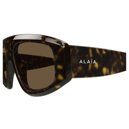  알라이아 선글라스 아제딘 의 오버사이즈 직사각형 호피무늬 - ALAIA