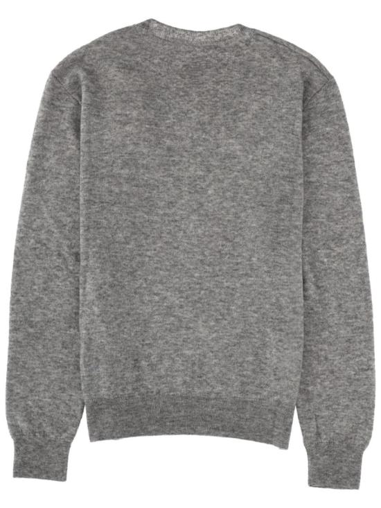 25FW 생로랑 캐시미어 브이넥 스웨터 781571 Y76LZ1403 Grey - SAINT LAURENT