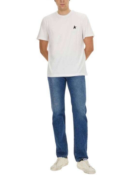  골든구스 반팔 티셔츠 GMP01220 P00059310364 White - GOLDEN GOOSE
