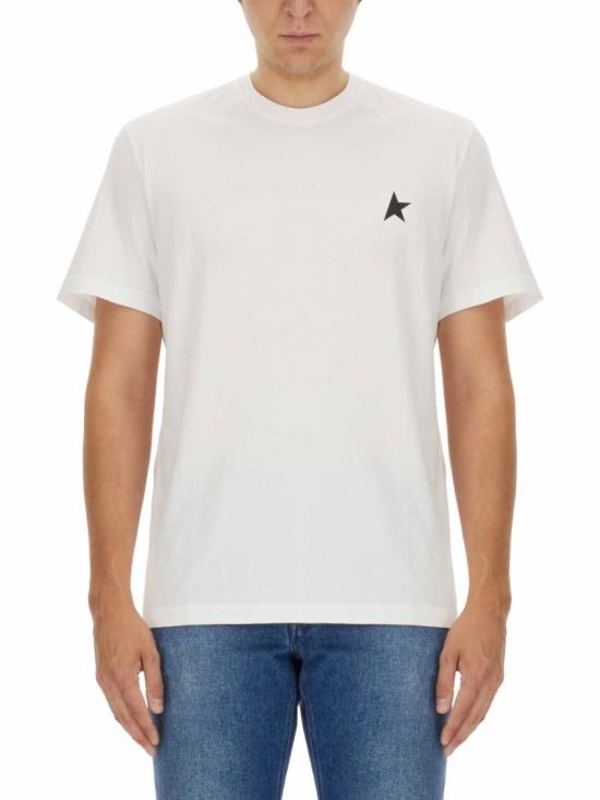  골든구스 반팔 티셔츠 GMP01220 P00059310364 White - GOLDEN GOOSE
