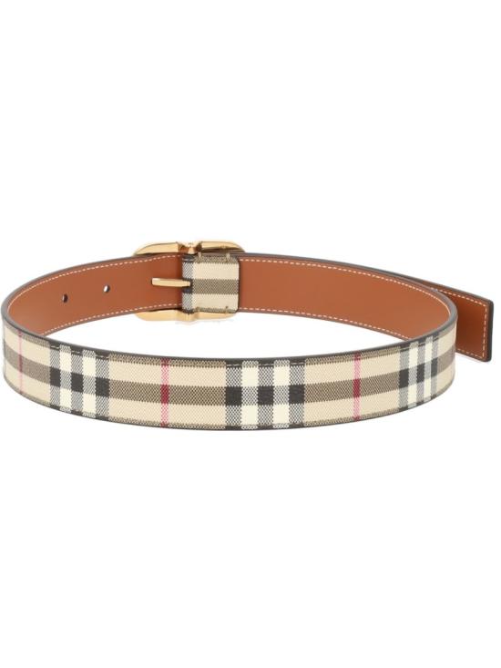  버버리 체크 골드 버클 8093830 A7026 Neutrals - BURBERRY