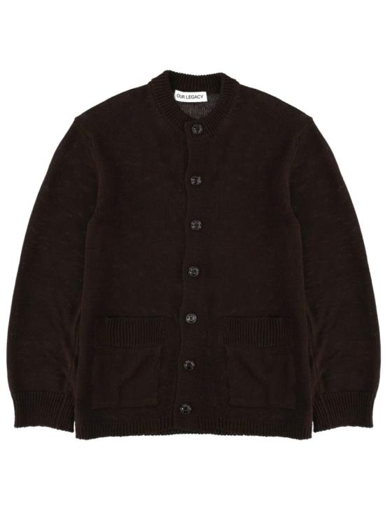 26SS 아워레가시 Parlor 가디건 M2263PB BLACKCOFFEECOTTONRAFIA Black