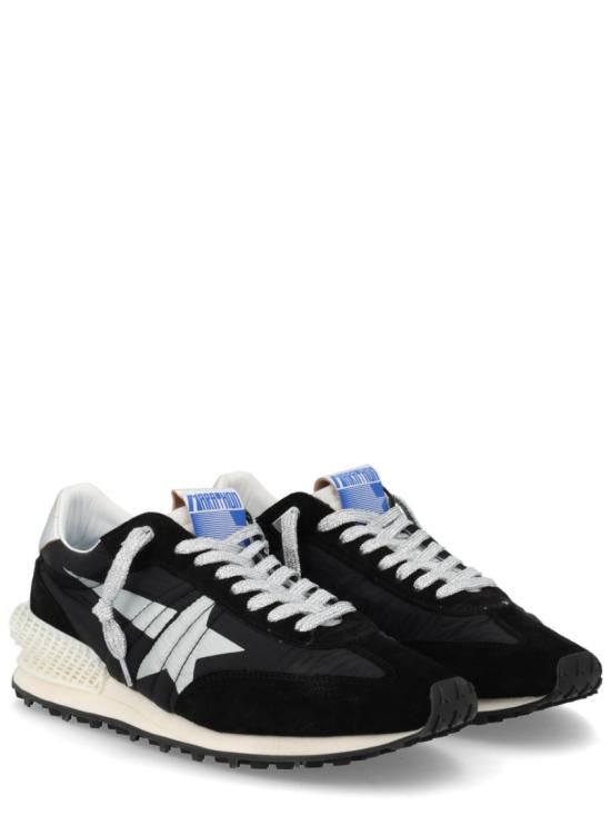  골든구스 립스탑 나일론 어퍼 & 실버 스타 마라톤 스니커즈 GMF00684 F00567590179 Black - GOLDEN GOOSE