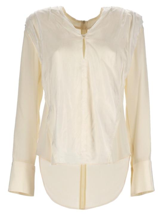 26SS 빅토리아 베컴 긴팔 티셔츠 1126WTP007003B IVORY Neutrals