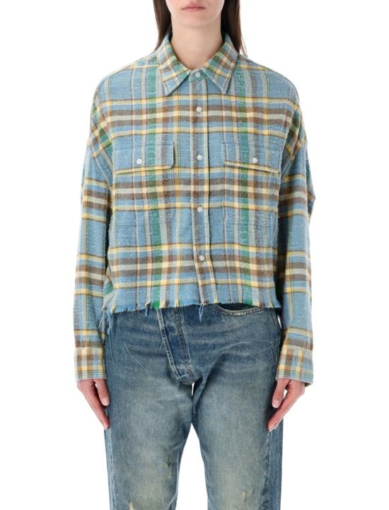 26SS 알13 크롭 워크셔츠 R13W7298R658BR658B Blue