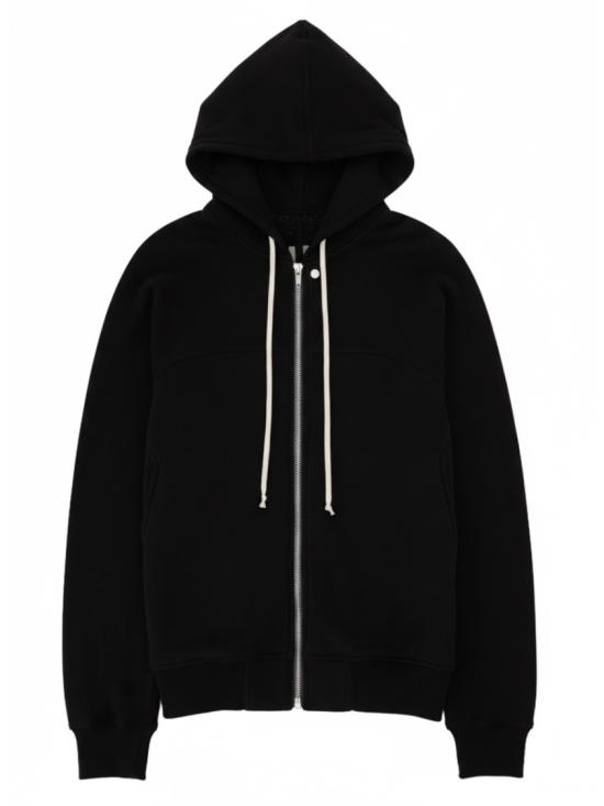 26SS 릭 오웬스 후드 티셔츠 RU01F2241 JNT09 Black