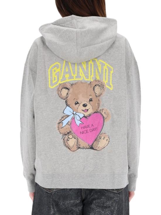 25FW 가니 후드 티셔츠 T4399 921 Grey - GANNI