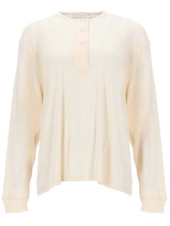  스튜디오 니콜슨 긴팔 티셔츠 RUTASSNW 1834 CANVAS Neutrals