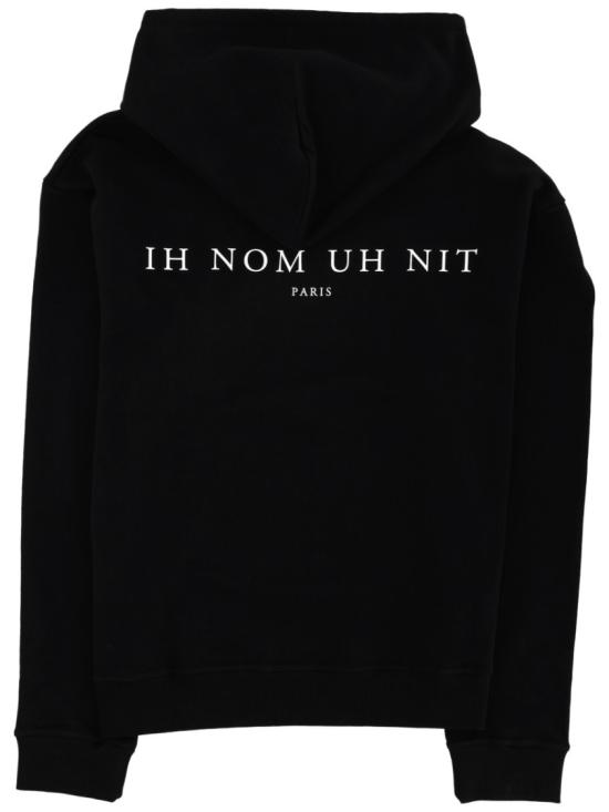 25FW 이놈어닛 후드 티셔츠 NUW25258 009 Black - IH NOM UH NIT