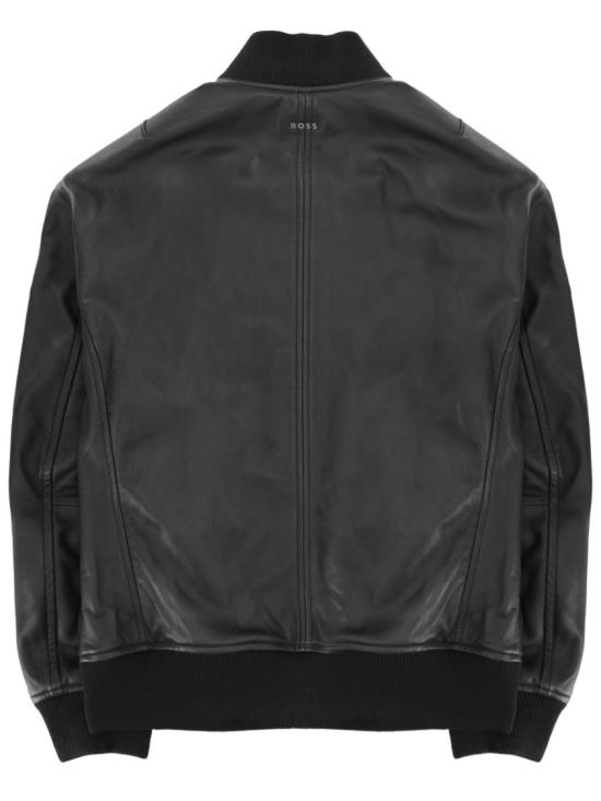 26SS 보스 JAKRI 슬리브 포켓 레더 보머 자켓 50552151 10253444001 Black - BOSS