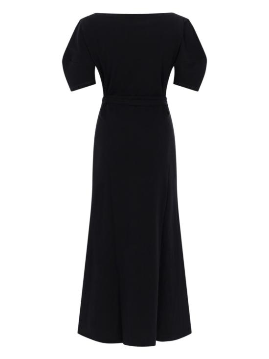 26SS 르메르 코튼 오프 숄더 드레스 DR1147 LJ1010BR498 Black - LEMAIRE