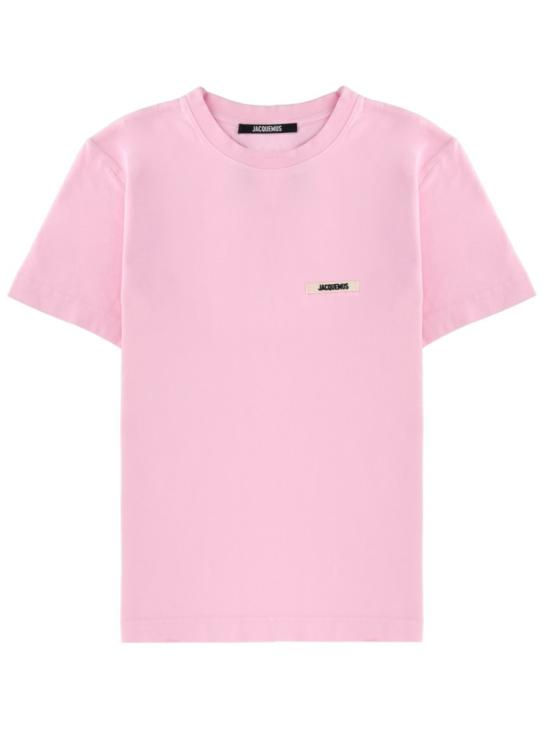 26SS 자크뮈스 그로그랭 로고 솟슬리브 티셔츠 TSW00550AJ0 0029431 Pink