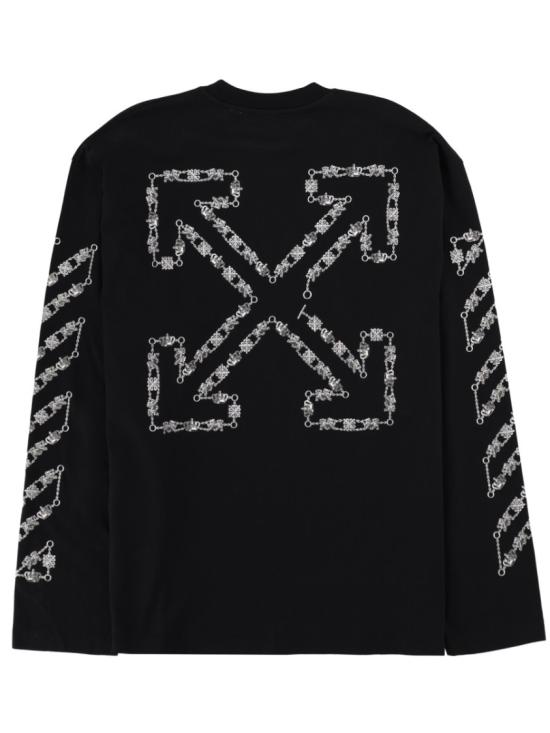 26SS 오프화이트 긴팔 티셔츠 44MAB09C S26J001001 Black - OFF WHITE