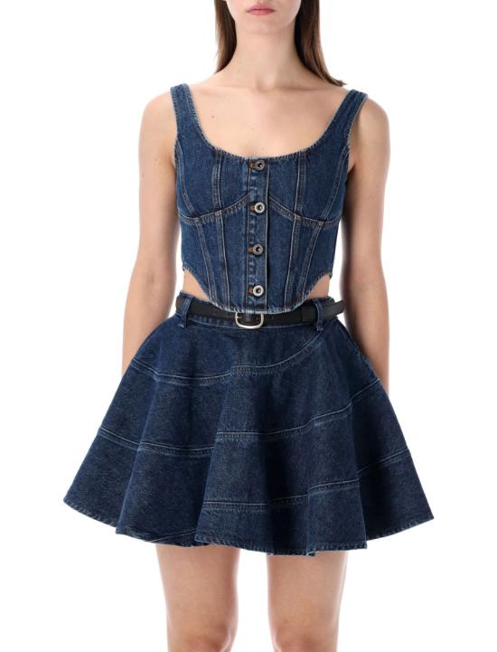 26SS 셀프 포트레이트 민소매 티셔츠 RS26819TBLBLUE Blue