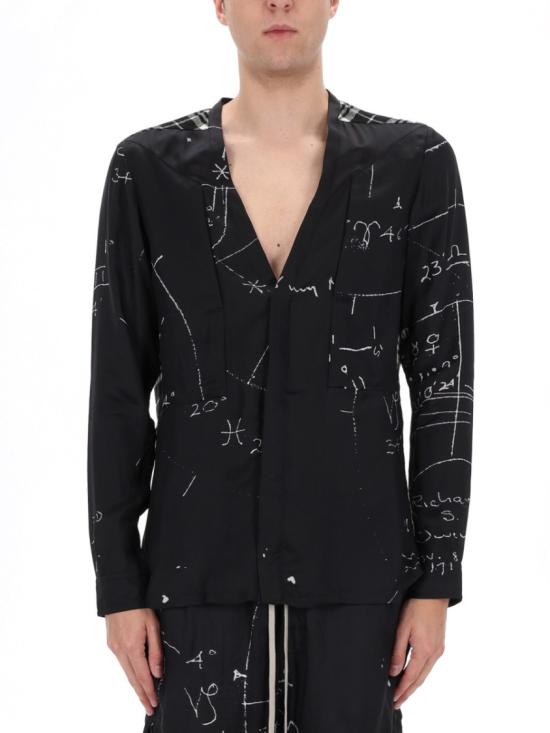 26SS 릭 오웬스 긴팔 셔츠 RU01F2290 KP1CP09119P Black - RICK OWENS