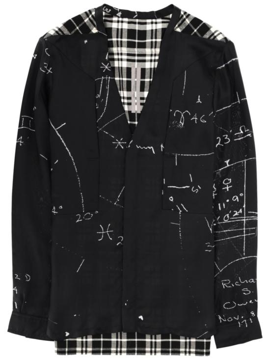26SS 릭 오웬스 긴팔 셔츠 RU01F2290 KP1CP09119P Black