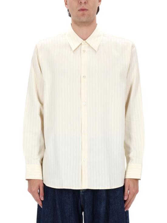 26SS 스튜디오 니콜슨 긴팔 셔츠 VIEWSNM 1126 AMBERSTRIPE Neutrals - STUDIO NICHOLSON