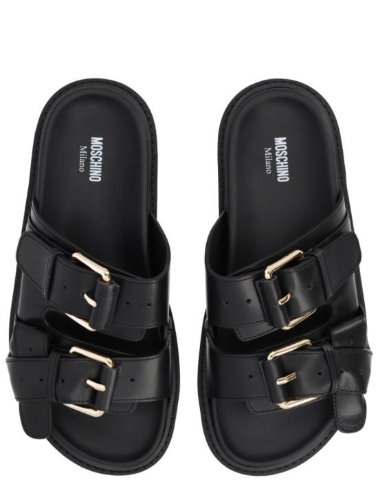 26SS 모스키노 뮬/슬리퍼 MA28153G1O MF0000 Black - MOSCHINO