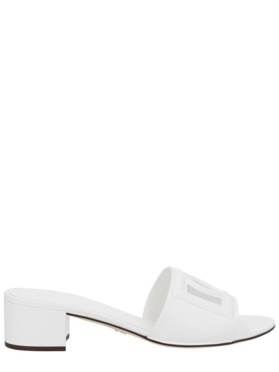 26SS 돌체앤가바나 DG 로고 카프스킨 슬라이더 CR1755 AY32980001 White