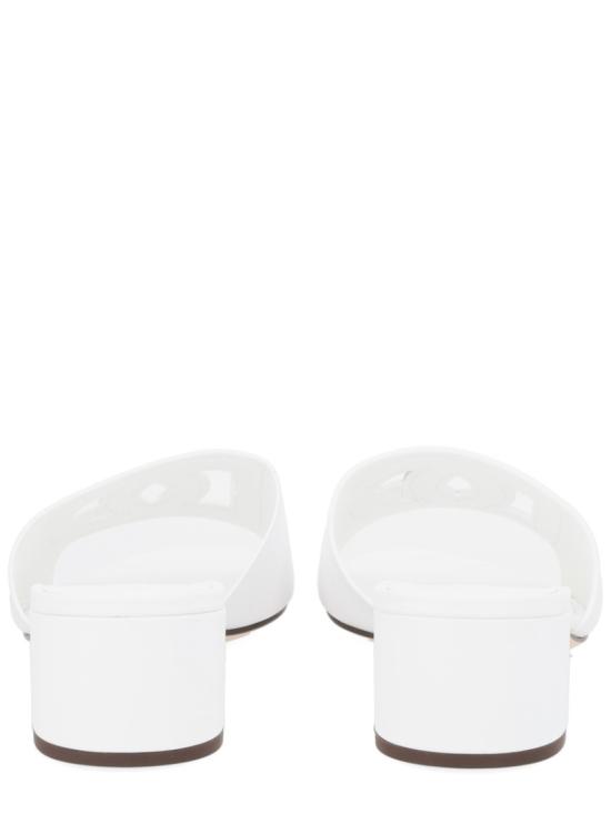 26SS 돌체앤가바나 DG 로고 카프스킨 슬라이더 CR1755 AY32980001 White - DOLCE & GABBANA