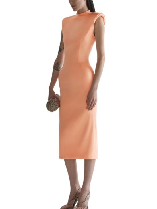 26SS 뮈글러 미디 원피스 26S1RO 18415019 3555 Orange - MUGLER