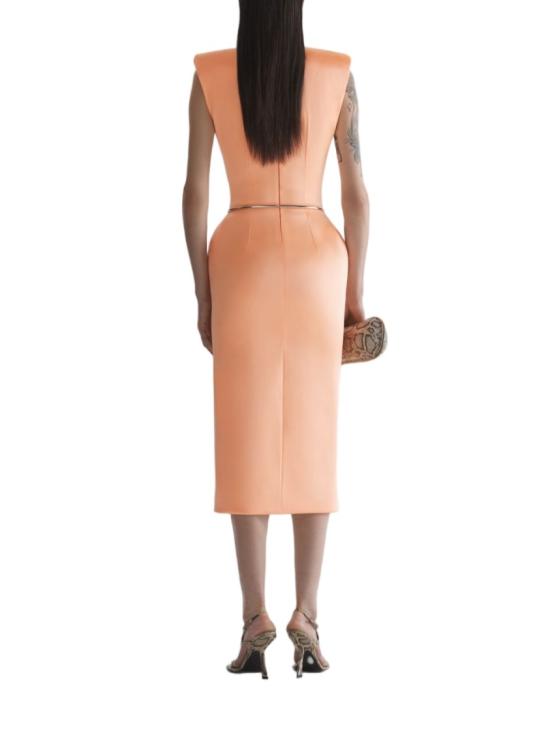 26SS 뮈글러 미디 원피스 26S1RO 18415019 3555 Orange - MUGLER