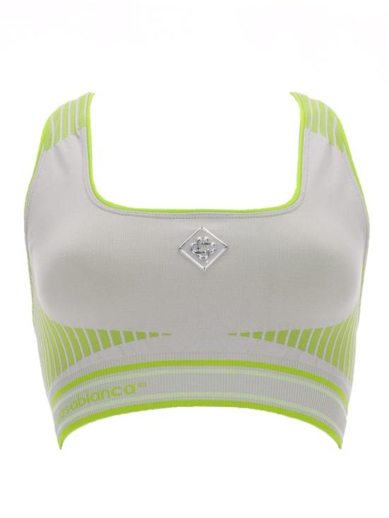 26SS 카사블랑카 트레이닝 티셔츠 W SP26 ACT 057 01GREY LIME Grey