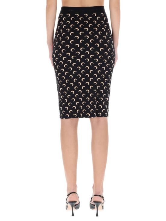 25FW 마린세르 미디 스커트 WSK123A CJER0001IT99 Black - MARINE SERRE