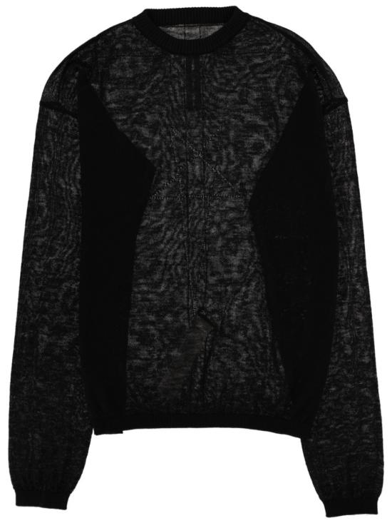26SS 릭 오웬스 스웨터 RU01F2670 KMP09 Black
