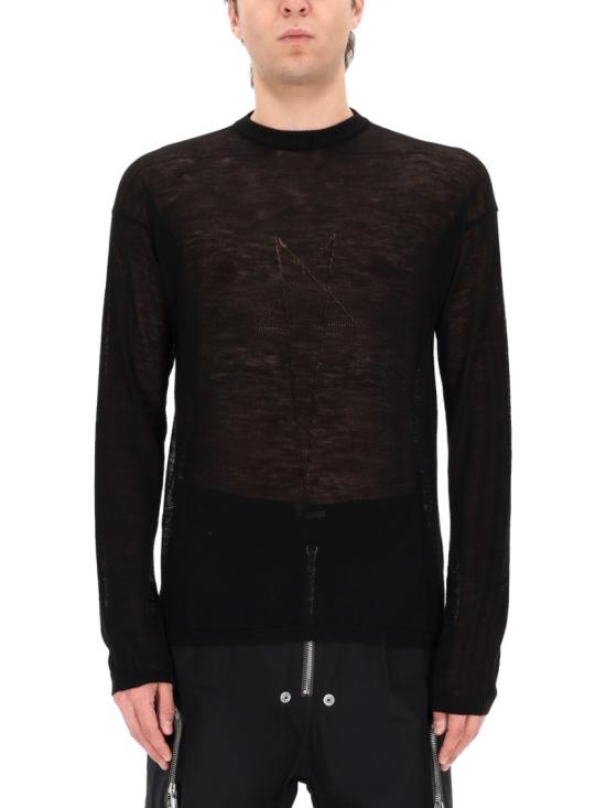 26SS 릭 오웬스 스웨터 RU01F2670 KMP09 Black - RICK OWENS