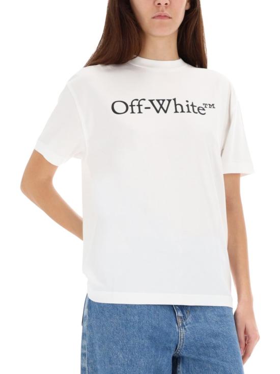 25FW 오프화이트 반팔 티셔츠 OWAA089 C99JER0030110 White - OFF WHITE