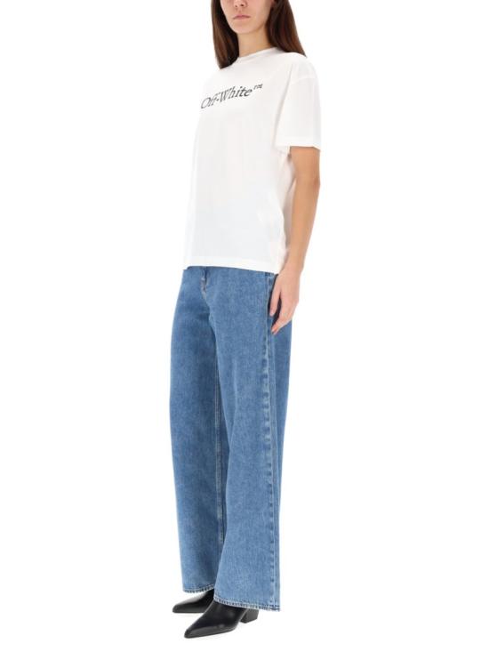 25FW 오프화이트 반팔 티셔츠 OWAA089 C99JER0030110 White - OFF WHITE
