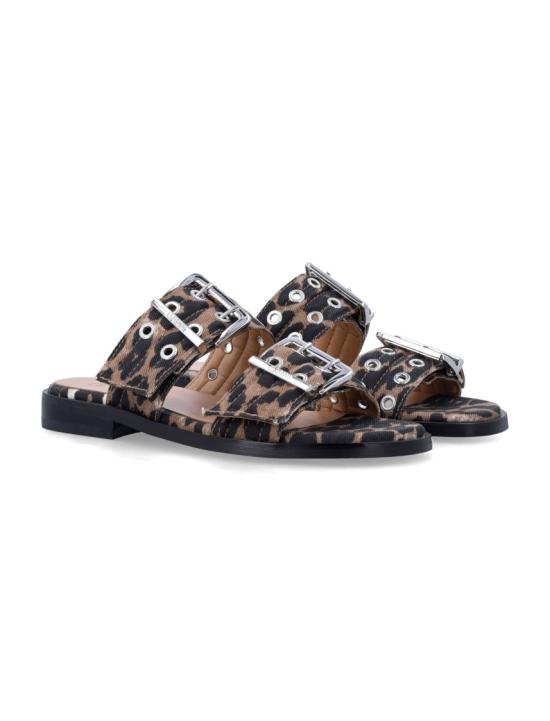 26SS 가니 페미닌 버클 투 스트랩 샌들 S32364926943 Brown - GANNI